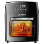 New MOOSOO MA30 Multifunctional Air Fryer 1700W Power 12.7QT Capacity 8 Preset Menus LED Digital Touch Screen for Frying, Baking, Dehydrating, Roasting – Black