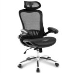 New Home Office Ergonomic Mesh Computer Chair Reclining High-back Swivel Chair for Teenagers and Adults – Black