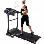 New 【Not allowed to sell to Walmart】Merax Electric Folding Treadmill – Easy Assembly Fitness Motorized Running Jogging Machine with Speakers for Home Use, 12 Preset Programs