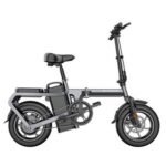New ENGWE X5 14 Inch Folding Electric Bike 240W Motor 48V 10Ah Battery High Strength Carbon Steel Frame 20km/h LED Display – Grey