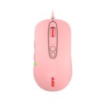 New Ajazz AJ125 Optical Wired Mouse RGB light Adjustable PAW3325 Sensor Optical Mouse – Pink