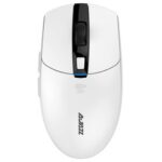 New Ajazz i303 Pro Wireless Mouse Gaming PixArt PMW3338 Chip Driver 6 Colors LED Light Adjusting 16000DPI – White
