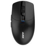New Ajazz i303 Pro Wireless Mouse Gaming PixArt PMW3338 Chip Driver 6 Colors LED Light Adjusting 16000DPI – Black