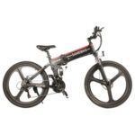 New Samebike LO26 Smart Folding Electric Moped Bike 350W Motor 10.4Ah Battery Max 35km/h 26 Inch Tire – Black
