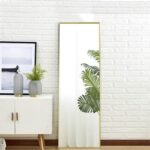 New 59″ Rectangular Floor-standing Full-length Mirror, for Bathroom, Bedroom, Entrance, Powder Room – Gold