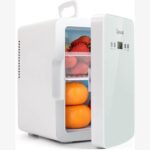 New AstroAI Portable Mini Refrigerator 6L / 8 Can Capacity with Temperature Control Panel for Bedroom, Car, Dormitory, Apartment – White