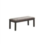 New Fabric Upholstered Dining Bench with Wooden Frame, for Restaurant, Cafe, Tavern, Office, Living Room – Gray