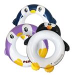 New 3 Packs Inflatable Penguin Swim Ring Pool Tube for Kids
