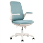 New Modern Leisure Swivel Chair Height Adjustable with Ergonomic Backrest and Casters for Living Room, Bedroom, Dining Room, Office – Blue