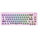 New ACGAM KF068 68keys Gaming Mechanical Keyboard Customized Kit Hot-Swappable 3 Modes Built-in 2400mAh Lithium Battery Compatible 3/5 Pins Switches – Pink