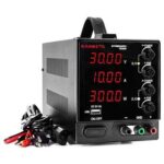 New KAIWEETS PS-3010F DC Power Supply, 30V 10A, 4-Digit Large Display, Adjustable Switch, USB Interface
