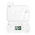 New R20 TWS Earphones with Mic Bluetooth Deep Bass True Stereo IPX7 Waterproof – White