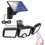 New 3.7V 108 Lamp Beads Three-head Solar Split Wall Lamp Three-speed Induction Mode witn One Controller