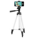 New 3120 Phone Tripod Stand 40inch Universal Photography for Gopro iPhone Samsung Xiaomi Huawei Phone Aluminum Travel Tripod – Silver Gray