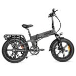 New ENGWE ENGINE Pro Folding Electric Bicycle 20*4 inch Fat Tire 750W Brushless Motor 48V 12.8Ah Battery 45km/h Max Speed up to 55km Range 8 Speed System LCD Smart Display Hydraulic Disc Brakes – Black