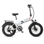 New Samebike LOTDM200-FT Folding Electric Moped Bike 350W Motor 10Ah Battery Max 30km/h 20 Inch Tire – White