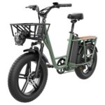 New FIIDO T1 Cargo Electric Bike 750W Power 50km/h Max Speed 48V 20AH Lithium Battery 150km Range Shock Absorber – Green