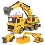New 4 in1 Construction Truck Toy for 4 5 6 Years Old Kids with Electric Drill