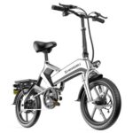 New ZHENGBU 16″ K6 400W Motor 48V 10Ah Battery Commuter Folding Electric Bike – Silver