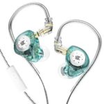 New KZ EDX Pro In Ear Wired Earphones HiFi Bass Monitor Headset Noise Cancelling with Mic- Cyan