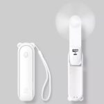 New JISULIFE F8X Mini Fan Portable Fan 4800mAh Enduring Silent Foldable USB Rechargeable Fan with Power Bank and Flashlight