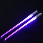 New A pair of LED Luminous Chopsticks Creative Tableware Glow Sticks for Party, Special Gifts for Friends – Purple