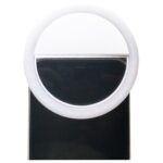 New LED Selfie Light Ring Flash Fill Clip Camera for Mobile Phone Tablet iPhone 150mAh Samsung Lumin Ring Clip Light – White