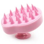 New Scalp Massager Shampoo Brush with Soft & Flexible Silicone Bristles for Hair Care and Head Relaxation – Pink