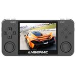 New Anbernic RG351MP 80GB Retro Game Console, 3.5” Upgraded IPS Screen, 2500+ Games, 6H Playtime, Open Source Linux, Compatible with NDS N64 DC PSP PS1 CPS1 CPS2 FBA NEOGEO POCKET GBA GBC GB SFC FC NES, Matte Black