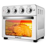 New Geek Chef Air Fry Oven, Countertop Toaster Oven, 3-Rack Levels, 16 Preset Modes, Stainless Steel (23Qt 1700W)
