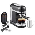 New Geek Chef GCF20D Bar Espresso Maker Coffee Machine, 1350W High Performance, 1.4 LDetachable Transparent Water Tank, With Safety Valve