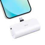 New iWALK Small Portable Charger 4500mAh Ultra-Compact Power Bank Cute Battery Pack Compatible with iPhone 13/13 Pro Max/12 – White