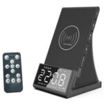New GREEN TIME X7 Wireless Fast Charger Alarm Clock Radio, LED Smart Digital Desktop, Subwoofer Bluetooth Speaker – EU Plug