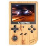 New ANBERNIC RG351V 64GB Handheld Game Console, 3.5 Inch 640*480P IPS Screen, 12000 Games, Dual TF Card Slot, Supports NDS, N64, DC, PSP, PS1, openbor, CPS1, CPS2, FBA, NEOGEO, NEOGEOPOCKET, GBA, GBC, GB, SFC, FC, MD, SMS, MSX, PCE, WSC – Wood