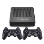 New GAMEBOX G11 64GB Retro Game Console Android TV Box with 40000+ Classic Games 50+ Emulator Console for PS with 2 Gamepad