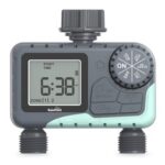 New RainPoint ITV205 Digital Sprinkler Timer with 2 Zones, Waterproof Programmable Hose Timer, Rain Delay/Manual/Auto Mode
