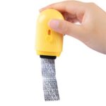 New Roller Security Stamp with Ceramic Blade, Identity Theft Prevention Stamp, Box Cutter for Privacy Protection – Yellow
