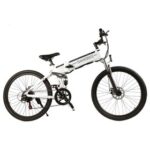 New Samebike LO26 Smart Folding Electric Moped Bike 500W Motor 10Ah Battery Max Speed 30km/h 26 Inch Tire – White