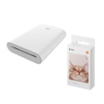 New Xiaomi Mi Pocket Photo Printer 3 Inch 300dpi ZINK Non-ink Technology Portable Picture Printer APP Bluetooth Connection with 50pcs Printing Paper