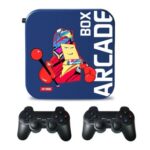 New ARCADE BOX 128GB Retro Game Console, Android TV Box, 40000+ Classic Games,  50+ Emulators, 2 Gamepads