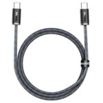 New Baseus 100W 1m Quick Charge Cable, Type-C to Type-C Cable, PD Fast Charger Cord for Xiaomi Samsung Phone iPad – Dark Grey Blue