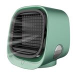 New Desktop Mini Air Cooler, 3 Levels Speed, Home Air Conditioner Fan, Portable Cooling Fan, Low Noise, Night Light – Green