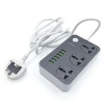 New LDNIO SC3604 Power Strip Socket with 3-pin UK Plug and Fuse, 6 USB Charging Ports Wiring Board, 3 Power Socket Ports