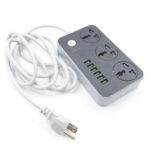 New LDNIO SC3604 Power Strip Socket with 3-pin US Plug, 6 USB Charging Ports Wiring Board, 3 Power Socket Ports
