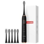 New Lenovo B002 Electric Toothbrush USB Charging Waterproof Removing Dental Plaque, Teeth Sonic, 12 Cleaning Modes – Black