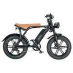 New OUXI V8 Electric Bike 20*4.0 Inch Fat Tires 750W Motor 50Km/h Max Speed 48V 15Ah Battery Retro Ebike Max Load 150kg Dual Disc Brake Shimano 7-Speed Gear