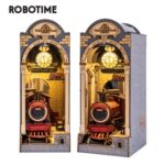 New ROBOTIME TGB04 Rolife Time Travel Train 3D Wooden DIY Miniature House Book Nook Puzzle Kit, 258Pcs
