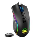 New Redragon M721 PRO Lonewolf 2 Wired Gaming Mouse, 16000DPI, 8 Buttons Programmable – Black