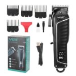 New VGR V-683 Electric Hair Clipper, Rechargeable Hair Trimmer Barber Haircut Machine, LED Smart Screen, 2000mAh Battery