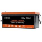 New CHINS 12V 300Ah LiFePO4 Lithium Battery, Built-in 200A BMS, 3840Wh Power Capacity for RV Caravan Solar Off-Grid